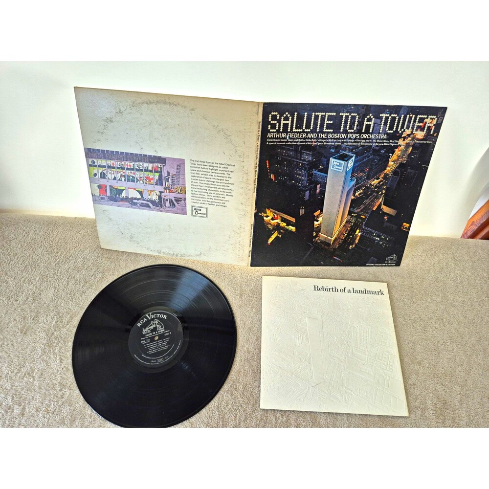 RCA Victor Arthur Fiedler Boston Pops Salute to a Tower LP 33 RPM PRM 196